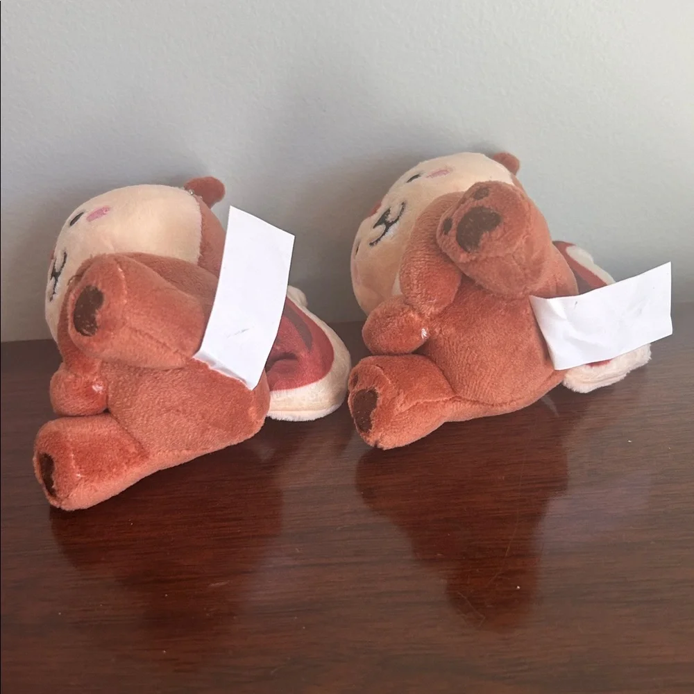 3 for $12 Bundle sale: Lot of 2 Squirrel Plush Keychains Kawaii